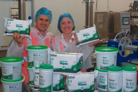 Disinfectant wipe meets new standard