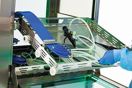 Steps for sterilising flexible endoscopes 