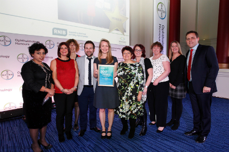 Eye care team win national prize for innovations in surgical pathway
