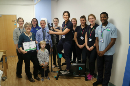Caring colleagues gift new exercise machine to help patients stay active
