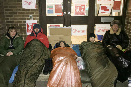 SWASFT staff sleep rough for charity