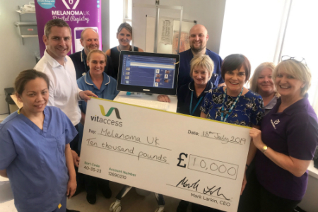 £10,000 donated to Melanoma UK 