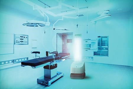 Robot controlled UV-C lights help fight COVID-19