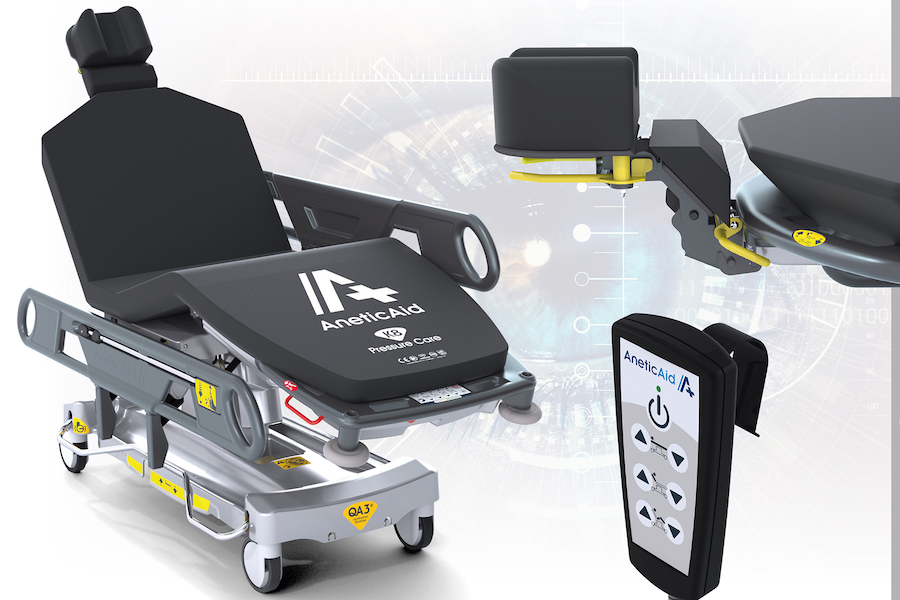 Ophthalmic stretcher designed for patient comfort