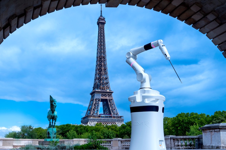 Versius surgical robot installed at Institut Curie in Paris