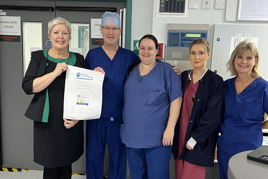 Nuffield Health awarded ‘Gold’ two years in a row for its commitment to patient safety