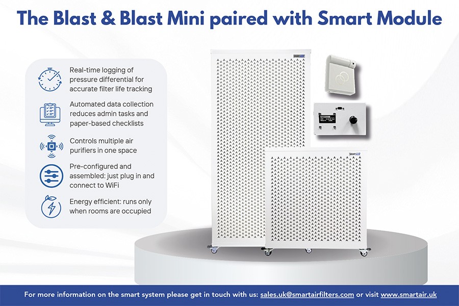 Smart, sustainable air cleaning for healthcare spaces