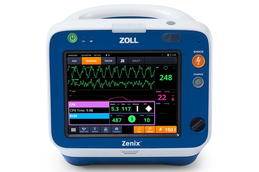 New ZOLL Zenix defibrillator/monitor receives MDR approval 